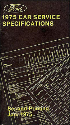 1975 Ford Auto Service Spezifikationen Schaltgetriebe Licht Birnen Inc Mercury