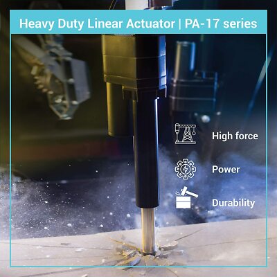 12V Linear Electric Actuator (4-24 stroke, 200-600 lbs. force) - PA-03 model | UK