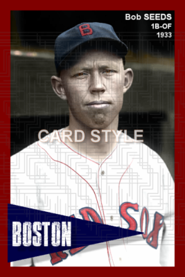 ぼー⭐︎ Bob Seeds - 1933 Boston Red Sox - choose a style - colorized print