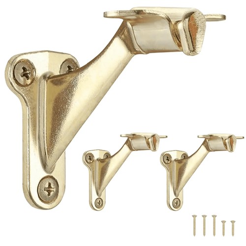 WellMade 3" Heavy Duty Handrail Stair Brackets, Zinc Alloy Staircase Bracket - 第 1/5 張圖片
