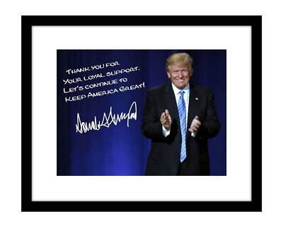 Donald Trump 8x10 signed photo with message Keep America Great