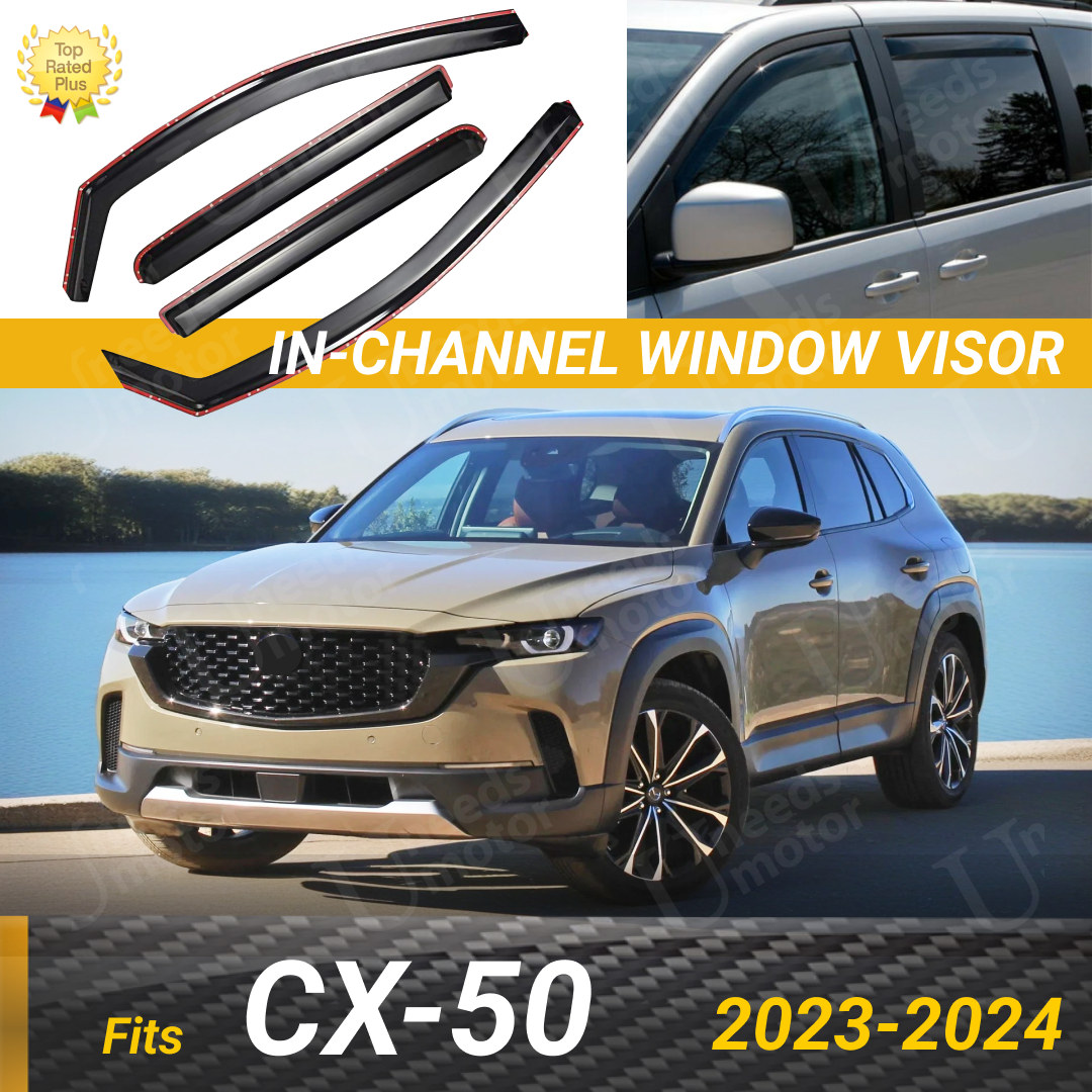 Fits 2023-2024 Mazda CX-50 In-Channel Window Vent Visors Sun Guard