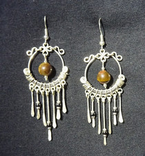 TIGERAUGE SILBER OHRRINGE