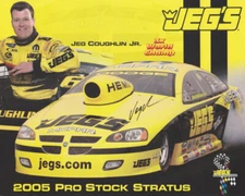 2005 Jeg Coughlin, Jr. signed Jeg's 3rd Version Dodge Stratus PS NHRA Hero Card