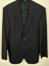 JOS A BANK Mens 100 Wool Two Button Navy Blazer Size 38R