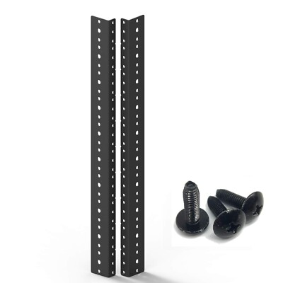 Jingchengmei 10U Steel Rack Rails Kit with Hardware - 2 Pieces (10URR)