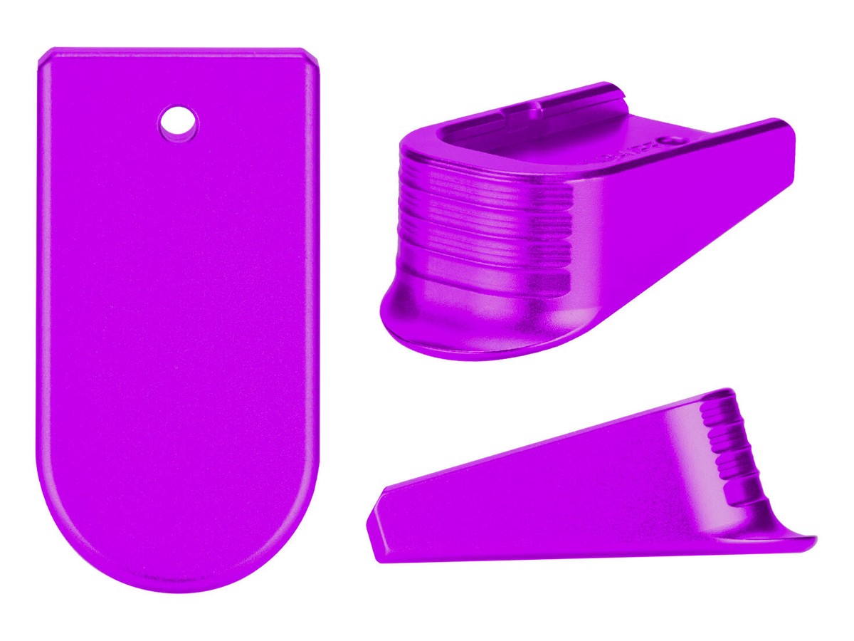NDZ Glock 43X 48 Magazine Base Plate Extension Aluminum Purple