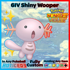 WOOPER PALDEA 🌟SHINY/NonShiny 6IV🌟 Pokemon SCARLET and VIOLET lv1 ALL IVs 31