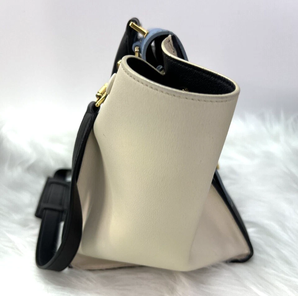 Piel de becerro lisa CELINE mediana tricolor trapecio azul lavanda cuero mediano Foto 3 de 4