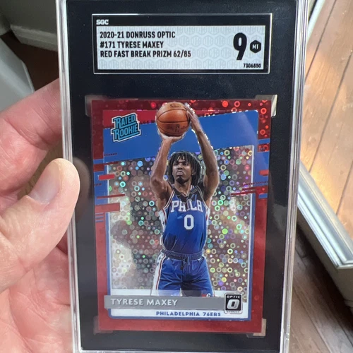 Tyrese Maxey Rookie:  Fast Break Red Prizm/85. Sgc 9. Mint 🔥