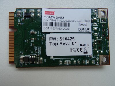 INNODISK mSATA 8GB SATAIII 6.0Gb/s SSD SLC MEMORY CARD FLASH MINI PCI-E