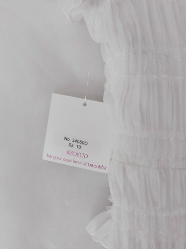 NWT $206 Zoe LTD Kids Girl's Ivory Fit-and-Flare Dress Size 10 No. 34059D - Picture 8 of 14