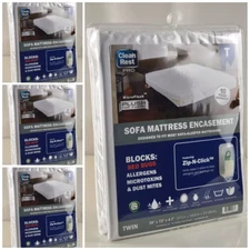 (4 Pack) Sleeper Sofa Mattress Protector Twin 38x72x4-7 Waterproof Zippered