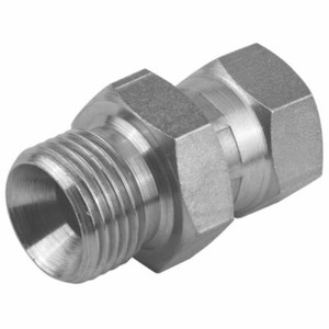 Adaptador Hidráulico 1//2/" BSP MacHo X 1//2 BSP Giratoria Hembra 60 ° bomba de cono de acero