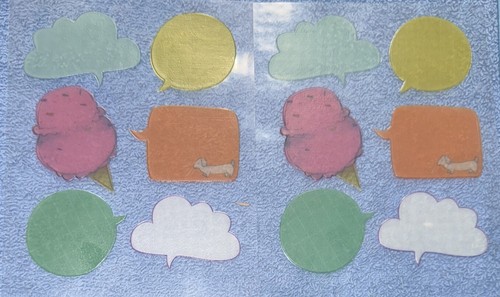 K&Company SMASH Word Bubble Labels Conversation Shapes Clouds Scrapbook Stickers - Picture 3 of 3