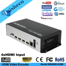 H.264 4 IN 1 HDMI to IP Video Encoder facebook SRT RTMP UDP IPTV Live Stream  