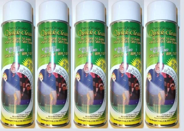 HODGES QUICK CLEAN 5 Quick Clean Cans, Pool Table Felt Cleaner,Easy To Use