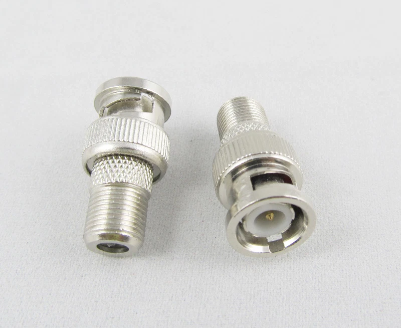 1pc BNC Male Plug to F Female Jack Coax CCTV TV Cable Straight Connector Adapter - Image 3 of 4
