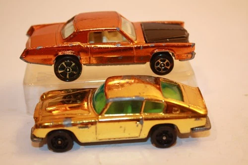 Two (2) Vintage 1970's era CORGI ROCKETS Cadillac Eldorado / Aston Martin DB6