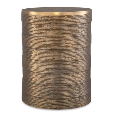 Uttermost 50015 Odin 14'' Diameter Aluminum Accent Table - Brass