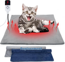 Cat Heating Pad Outdoor, Heated Cat Bed for Dogs, Indoor Warming Electric Pet