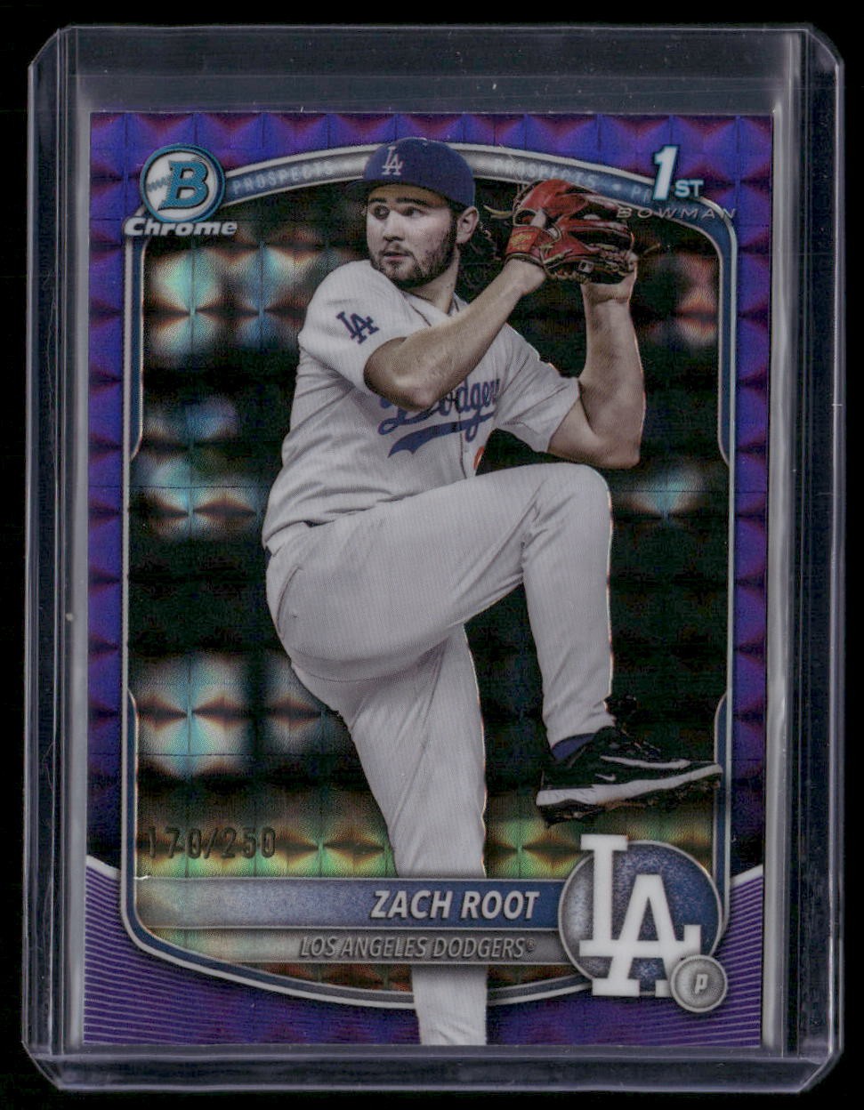 2025 Bowman Draft #BDC-22 Zach Root Chrome Purple Geometric /250
