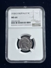 1938-D Buffalo Nickel 5C Denver Business Strike NGC MS64 Cert 5901033-004