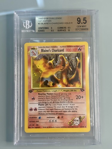 Blaine's Charizard (1st Edition) graded BGS 9.5 for sale on eBay