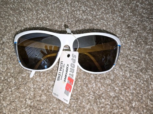 Vintage Foster Grant Rare White Nylon Frame Sunglasses Frames NWT - Picture 1 of 14