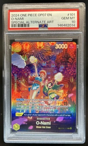2024 One Piece 500 Years in the Future O-Nami Special Alt Art #OP06-101 PSA 10
