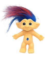 Vintage Russ Troll Doll Blue Red Hair Retro 1990s Style Collectible 5 inch