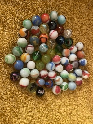Lot Of 62 Marbles Christensen Peltier Akro Marble King
