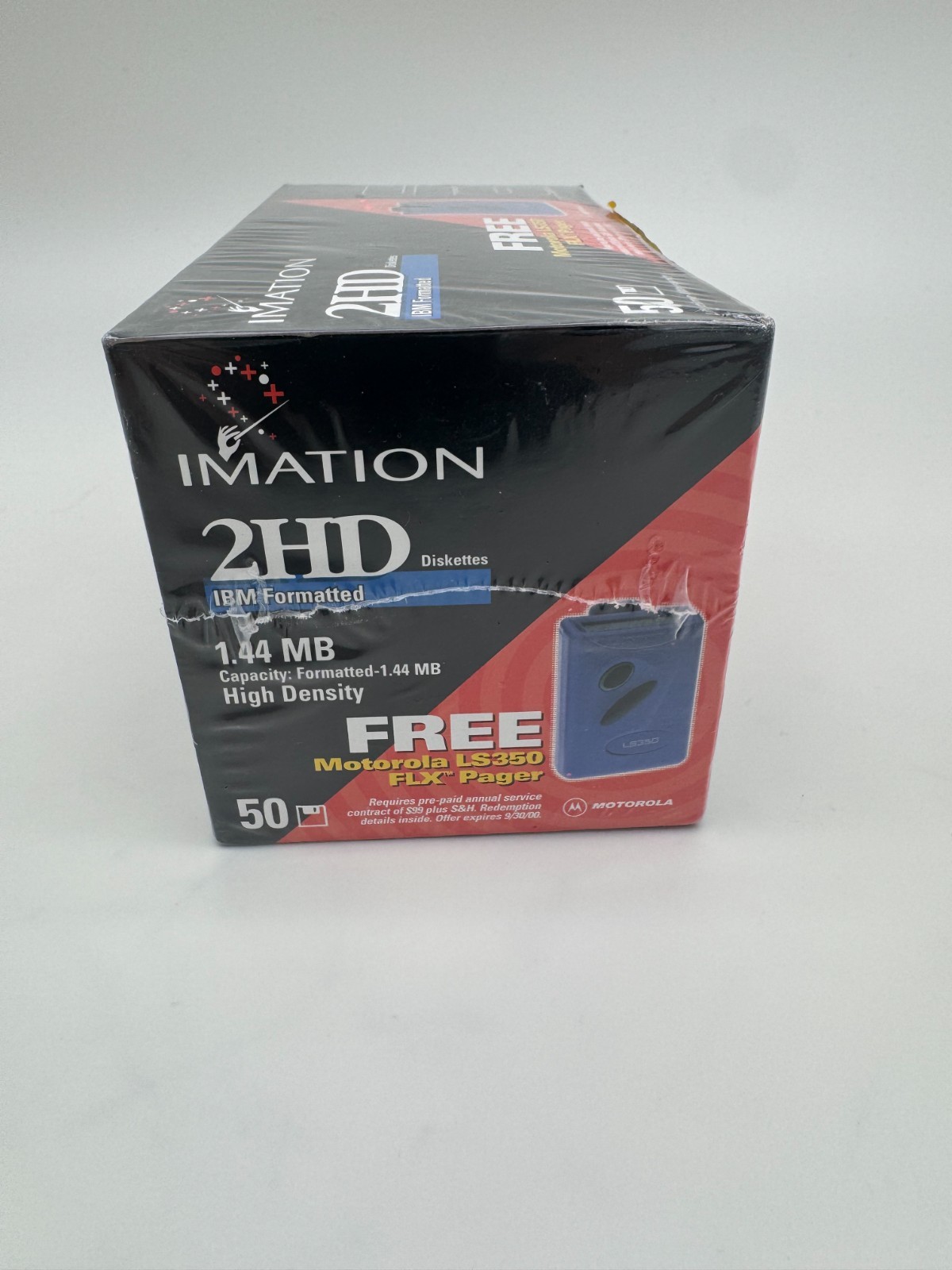 Imation 2HD 3.5” Floppy Disks 1.44MB 50-Pack Factory Sealed 1999 IBM Formated