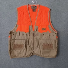 Game Winner Gear Vest Adults One Size Brown Orange Outdoor Fishing Casual Vest