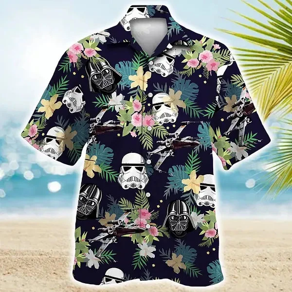 Star Wars Darth Vader Stormtrooper Helmet Hawaiian Shirt