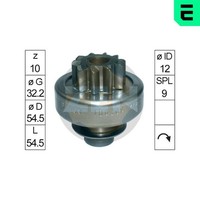 ERA Freilaufgetriebe Starter ZN1607 FüR Nissan Hyundai KIA Movano Opel X83 X70 2