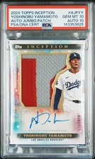2024 Topps Inception Yoshinobu Yamamoto RPA RC JUMBO PATCH AUTO /125 PSA 10/10