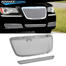 Fits 11-14 Chrysler 300 300c Chrome Mesh Molded Wing Style Front Lower Grille