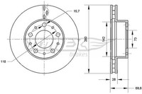 2X Tomex Brakes Bremsscheibe TX 70-95 FüR CitroËN Passend FüR Fiat Opel
