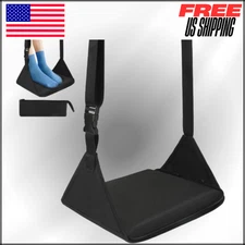 Foot Hammock, Airplane Foot Rest with Memory Foam Hardboard Zippered Leg Hammock