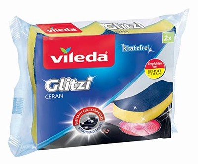 Vileda Glitzi Ceran Reinigungsschwamm 2er Set für Kochfelder Glas Keramik