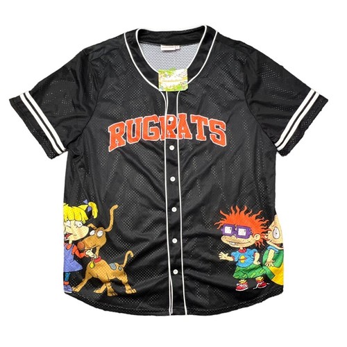 Nickelodeon Rugrats schwarz Baseball Shirt Trikot Größe 4XL Erwachsene neu
