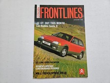CITROEN AX GT BX CX 2CV FRONTLINES SALES BROCHURE JANUARY 1988