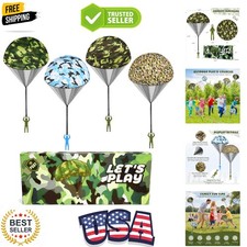 Parachute Toy for Kids, Army Outdoor Toys Flying Parachute Men, Inside  Outs...