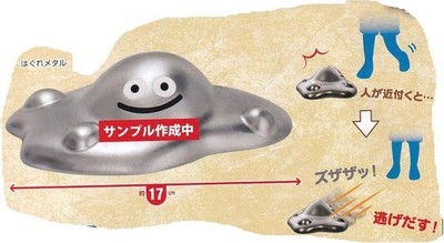 Dragon Quest AM with Sensor Escape Liquid Metal Slime Figure Toy Taito Japan