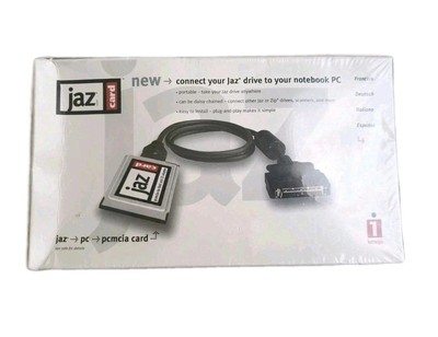 SEALED Iomega PCMCIA to Fast SCSI II Adapter Jaz Card & Cable | VINTAGE NEW