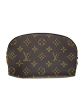 Used Louis Vuitton PM Monogram Canvas Brown Cosmetic Pouch Pochette