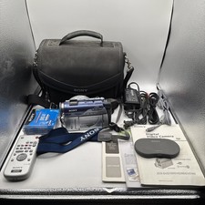 Sony Handycam DCR-DVD100 DVD Camcorder Kit w Bag Charger Battery Tested Filter