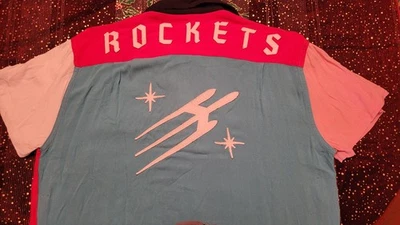 TRES RARE 50's CHEMISE BOWLING LEVIS ROCKETS GABARDINE TAILLE L MADE IN USA - Photo 1/4