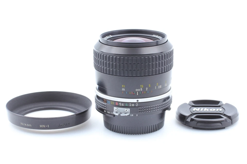 [Casi COMO NUEVO con Capucha] Lente Nikon Ai Nikkor 28 mm f/2 Gran Angular MF de JAPÓN Foto 2 de 4